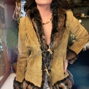 90’s Suede and Faux Fur Penny Lane Jacket
